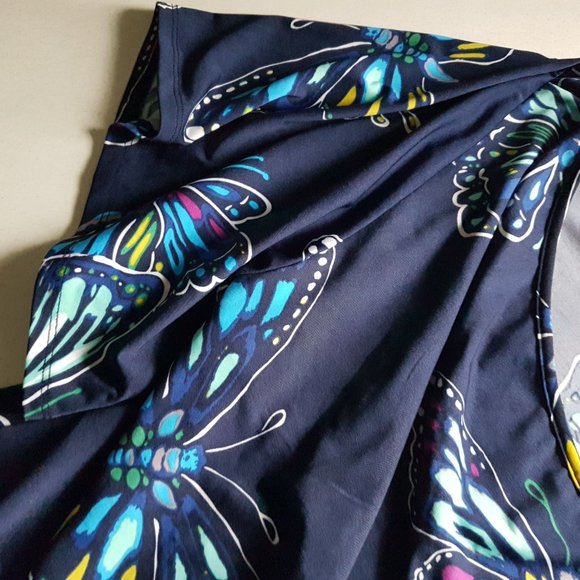 Size Large One Shoulder Butterfly Top - Picture 4 of 5